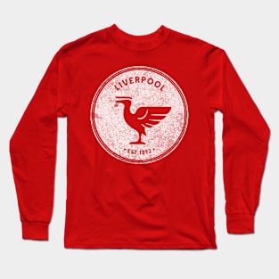 Liverpool Liverbird BIG Vintage Retro RED Long Sleeve T-Shirt